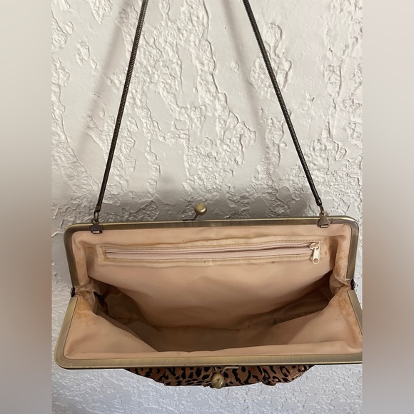 Vintage RARE Leopard Clutch Handbag Purse - Picture 5 of 7